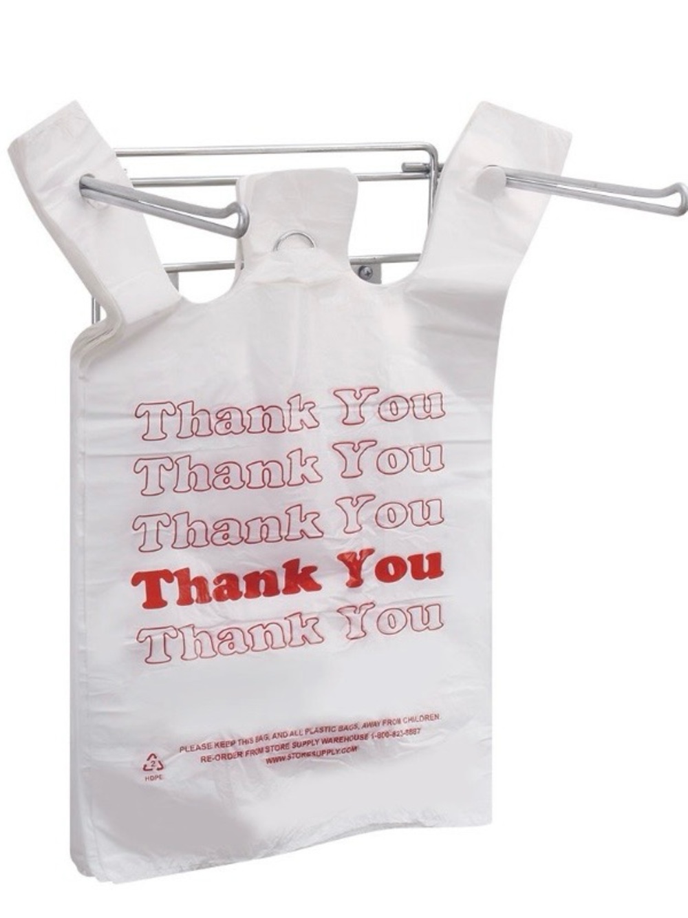 Hanging Plastic Bag Holder for Store Boutique Stand Retail